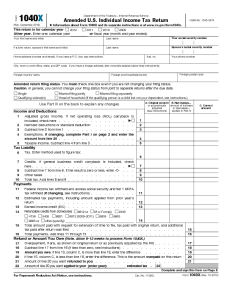 IRS Form 1040X