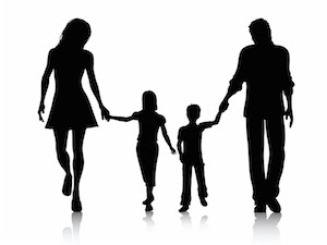 Silhouette of Family